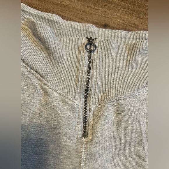 Aerie Fleece Corset Jogger Medium Heather Grey Zipper Size Medium - Picture 3 of 5
